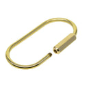 6 Pieces Wholesale Durable Brass Screw Lock Key Ring Keychain Holder Oval Shape