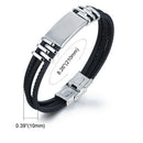 Three Layers Silicone Wrap Bracelets for Man New Fashion Simple Design Stee