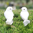 Simulation feather bird white pigeon artificial foam pigeon wedding decoraS Hn