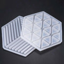 4X(Coaster Concrete Silicone Mould Diamond Stripe Shaped Design Diy Epoxy RW5K6)