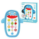 2x Infants Shark Music Phone Toys Lights Music Play and Learn 6+ Months blue