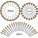 60Pcs Mini Wire Brush Wheel Cup Steel Wire Brush Set Shank For Power Rotary