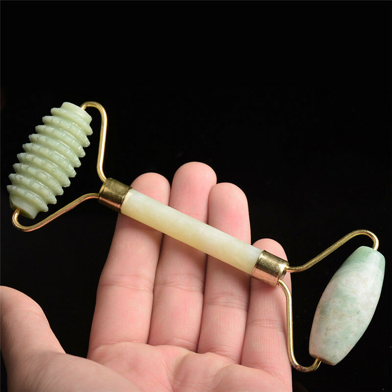 Natural Jade Stone Face Massager Roller Spa Head Neck Facial Beauty Tool A Kw