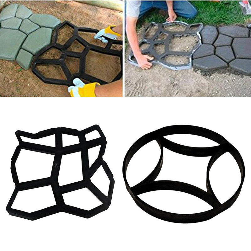 2x DIY Garden Lawn Stepping Stones Mold Outdoor Paving Driveway Brick Mould