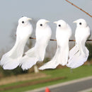 2Pcs Birds Simulation Artificial Feather Doves Feather Park Mall Ornamen JR