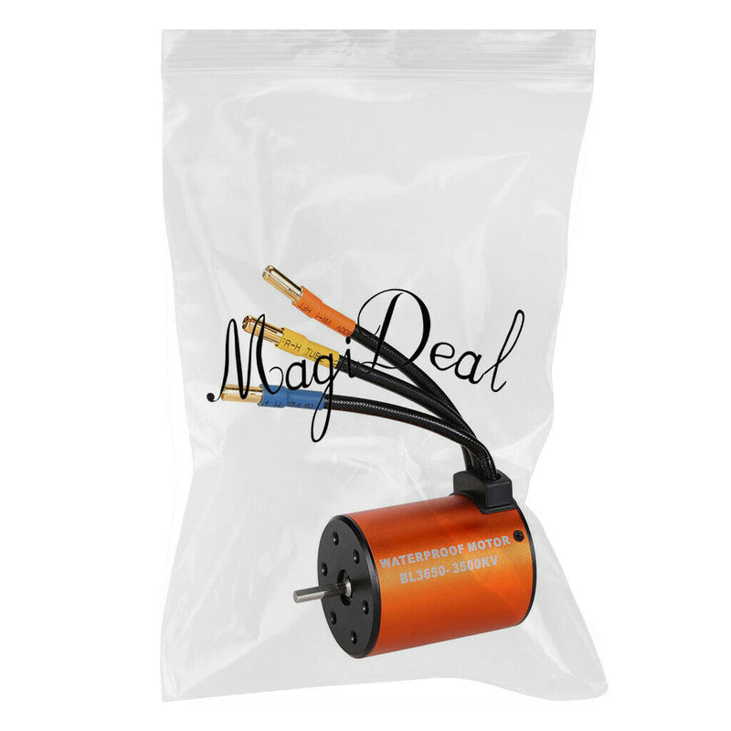 Durable Waterproof 3650 3500KV Aluminium Alloy Brushless Motor for 1:10 RC