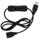 1M Usb Date Cable Male To Female Switch On Off Cable Toggle Led Power L ME