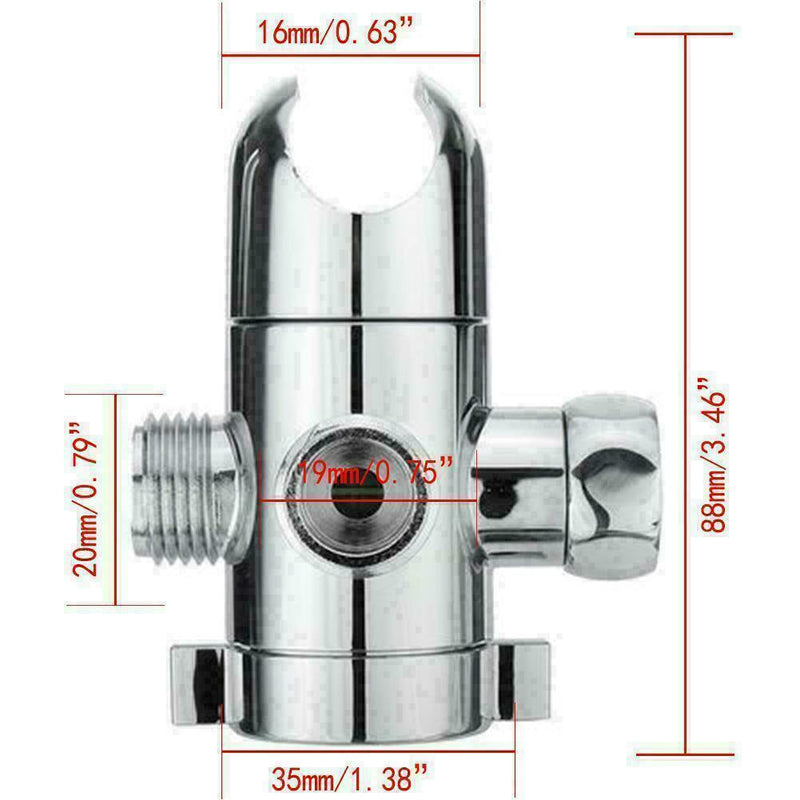 1/2'' 3 Way T adapter Water Valve For Toilet Bidet Shower Diverter Valve He K5N5