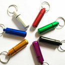Aluminum Pill Box Case Bottle Cache Drug Holder Keychain Container Waterproof