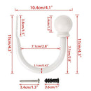 Set of 2 Metal Decorative Curtain Hold Backs, Wall Mounted Window Drapery T