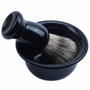 Shaving Tool Drop Hair Brush + Razor Steel Bracket + Cup Plastic Bowl