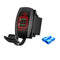 Dual QC3.0 USB Car Charger with Dust Cover for Car Boat Motorcycle (Red) A