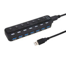 7-Port USB 3.0 Hub with Individual LED Power Switches