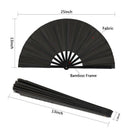 2 Pieces Large Folding Fan Nylon Cloth Handheld Folding Fan Chinese Kung Fu