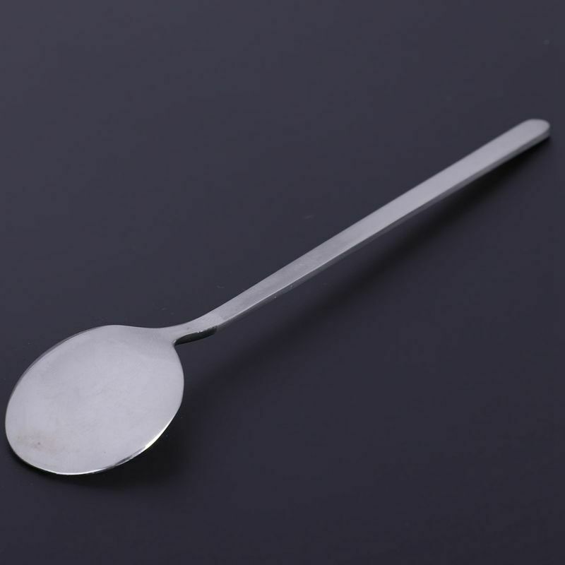 12pcs/Set Round Shape Coffee Spoon Stainless Steel Mini Teaspoons Sugar Des Y8C1