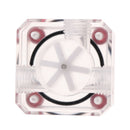 Acrylic G1/4'' Threaded Square Shape Computer Water Cooling Flow Meter White