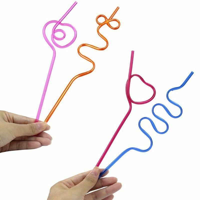 60pcs straws for a variety of beverages, parties, birthday parties, 10 diff X3J2