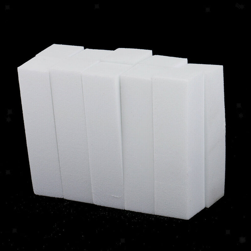 Lots 20 Nail Pedicure Filing Buffer Block UV Gel Nails Files Foam White+Pink