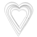 5pcs/set Heart Shape Cookie Cutter Cake Decorating Tools Fondant Fondant Can Gw