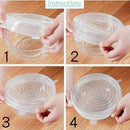 12 pcs Silicone Lid Stretch Reusable Lids Expandable Silicone Lid Universal