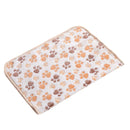 2pcs Comfortable Pet Bed Mats Sleep Paw Print Dog Cat Puppy Fleece Soft Blanket