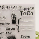 Calendar Rubber Clear Stamp Cling Seal Scrapbooking Diary Card DIY Decor Craf ES