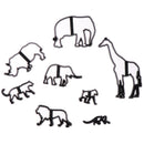 8Pcs Animal Cookie Cutter Plastic Elephant Lion Giraffe Leopard Fondant Cutte JR