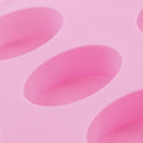 16 Cavity Oval Shape Soap Bake Mold Silicone Mould Tray Homemade Craft M&E