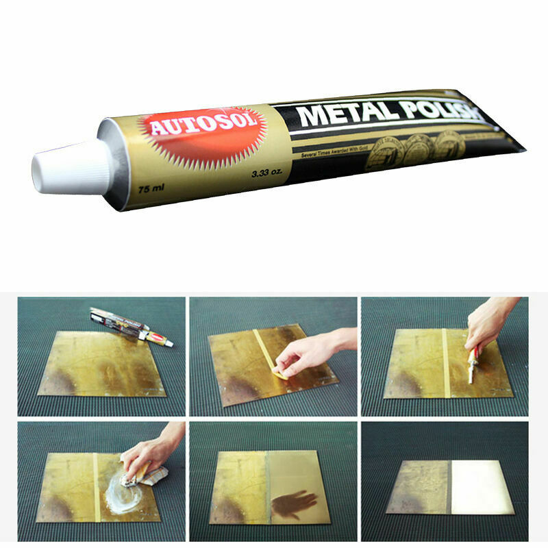 Autosol Solvol Chrome Polish/Cleaner Aluminium & Metal Car/ Tube Paste 75ml K8O7