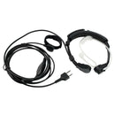 Throat Mic Microphone Covert Acoustic Tube Earpiece Headset for Midland 2Pin