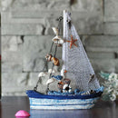 2Pcs Nautical Decor Mediterranean Wood Ornament Home Tabletop Party Decor E