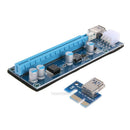 PCI-E 1x to16x Mining Machine Extender Riser Adapter with 15Pin-6Pin Cable Board