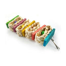 Colorful Knots Block Parrot Chewing Toys for Small and Medium Birds Z1H8