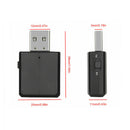 For TV PC Car 3.5mm 3 in 1 USB Bluetooth 5.0 Audio Transmitter Receiver Adapter