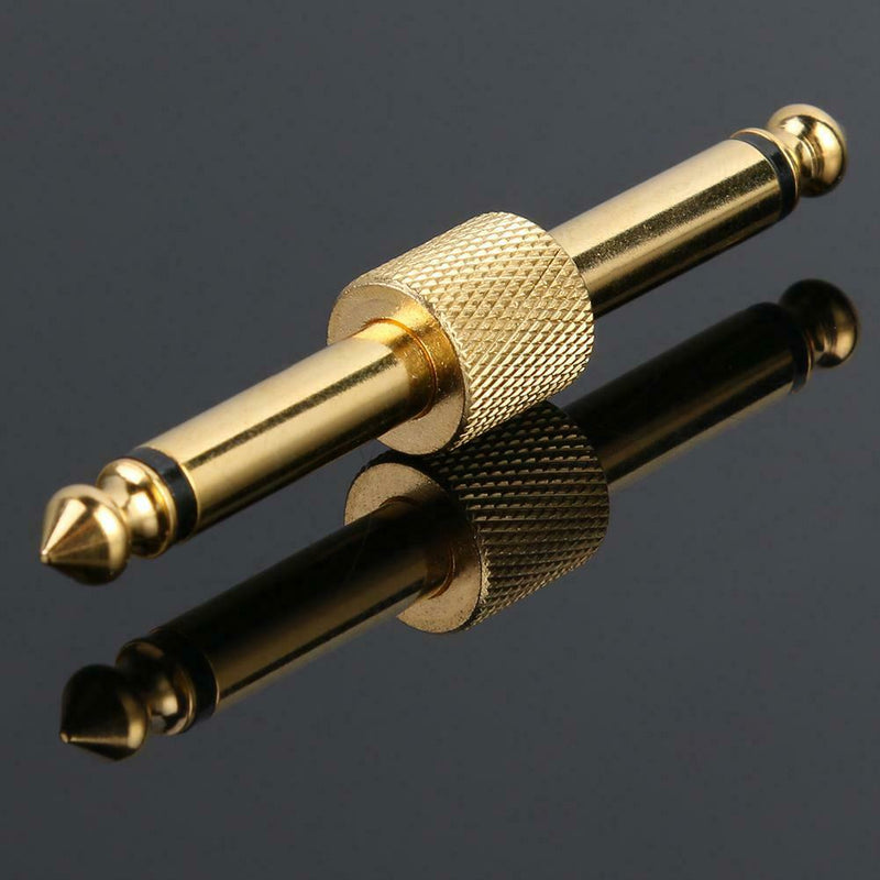6.35mm Mono Jack Male to Male Coupler Plug Adapter Connector Jack Connector A
