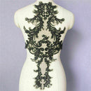 Fashion High-Grade Black Lace Flower Dress Lace Patch Shape Unique Lace Flow