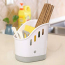 Top Sponge Holder Kitchen Sink Caddy with 3 Compartments and Sanitary Drain V5W9