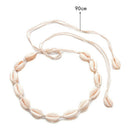 Stylish Beach Bohemian Sea Shell Pendant Chain Choker Necklace Women's JewelryTE