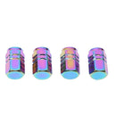 4pcs Colorful Hexagonal Aluminum Car Motorcycle Tire Valve Stem Caps Covers