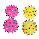 4pcs Small Squeaky Dog Round Soft Rubber Hedgehog Interactive Chew Toys