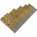 50pcs/Set Titanium Drill With Hex Shank Hss-tin Twist Number Drill Bi U1U1 W3J5