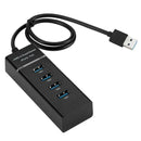 4 Port USB 3.0 Hub Super Speed 5Gbps Converter Cable Adapter for Laptop PC