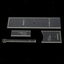 Clear Mini Card Bag Wallet Purse Stencil Template Set Leather Craft DIY Tool