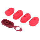 4Pcs Silicone Caps + 1pc Charge Port Cover for M365 Electric Scooter