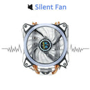 Cpu Cooler 4 Heatpipes 3Pin 120Mm Led Rgb Fan Silent For Lga 775/115X//1366