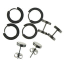 4 Pairs Stainless Steel Huggie Hoop Earrings Studs for Party Prom Daily Life,