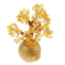 Yellow Feng Shui Crystal Money Tree Office Home Decor Bring Luck / Wealth