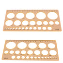 1 Pcs Plastic Circles Squares Geometric Template Ruler Stencil Measuring Tool JR