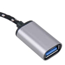 6.9inch Braided Alloy Micro USB Male to USB Female OTG Adapter Cable