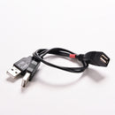1 Female Power Enhancer Y to 2 Male Data Charge Cable Extension Cord 30cm USB LJ